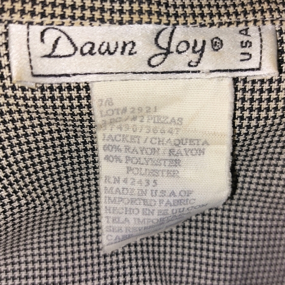 Vintage Dawn Joy Belted Houndstooth Jacket - Picture 4 of 4